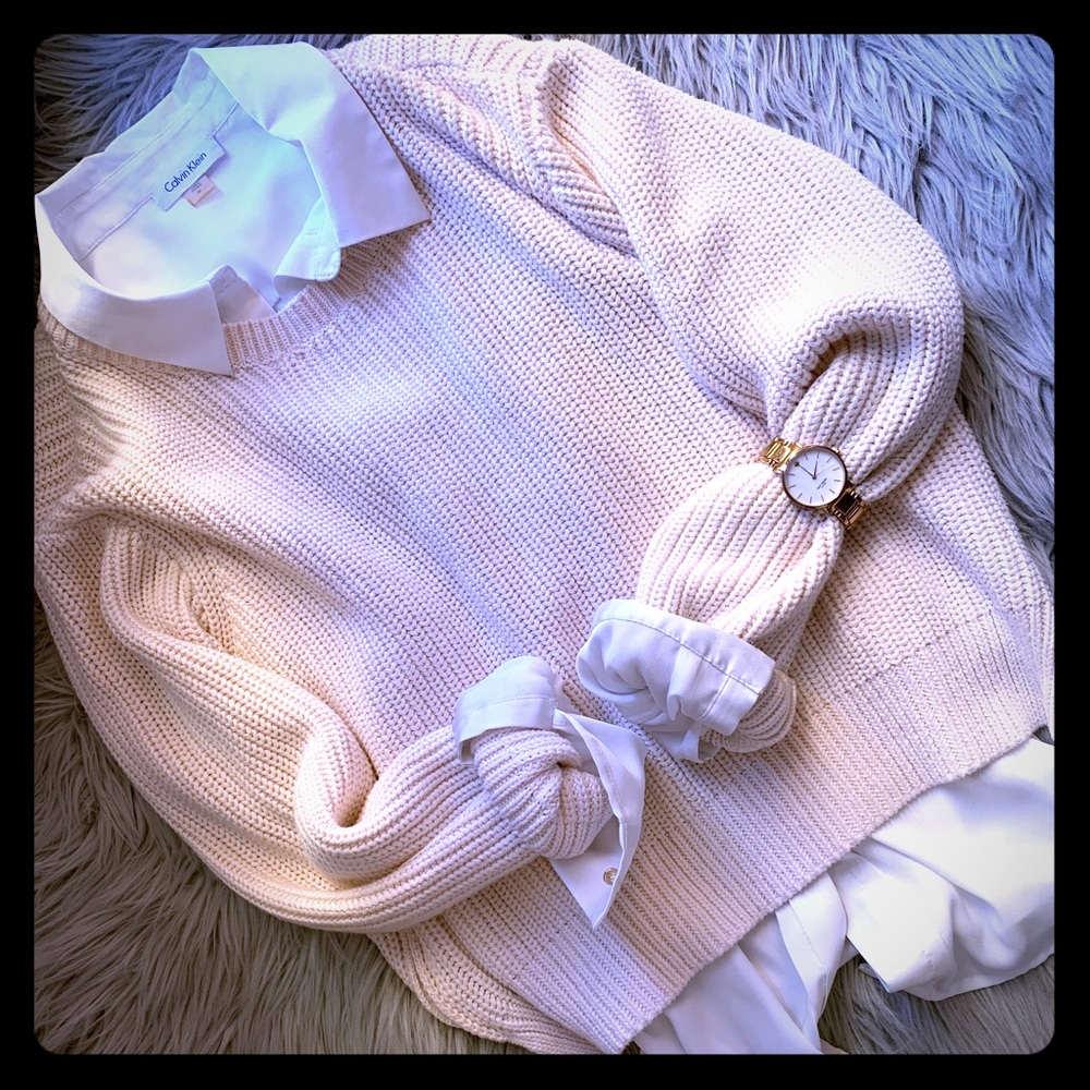 Blush Pink H&M knit Sweater. Size Large.